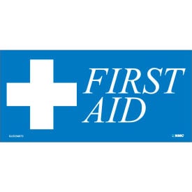 First Aid Label - Blue GLO256072