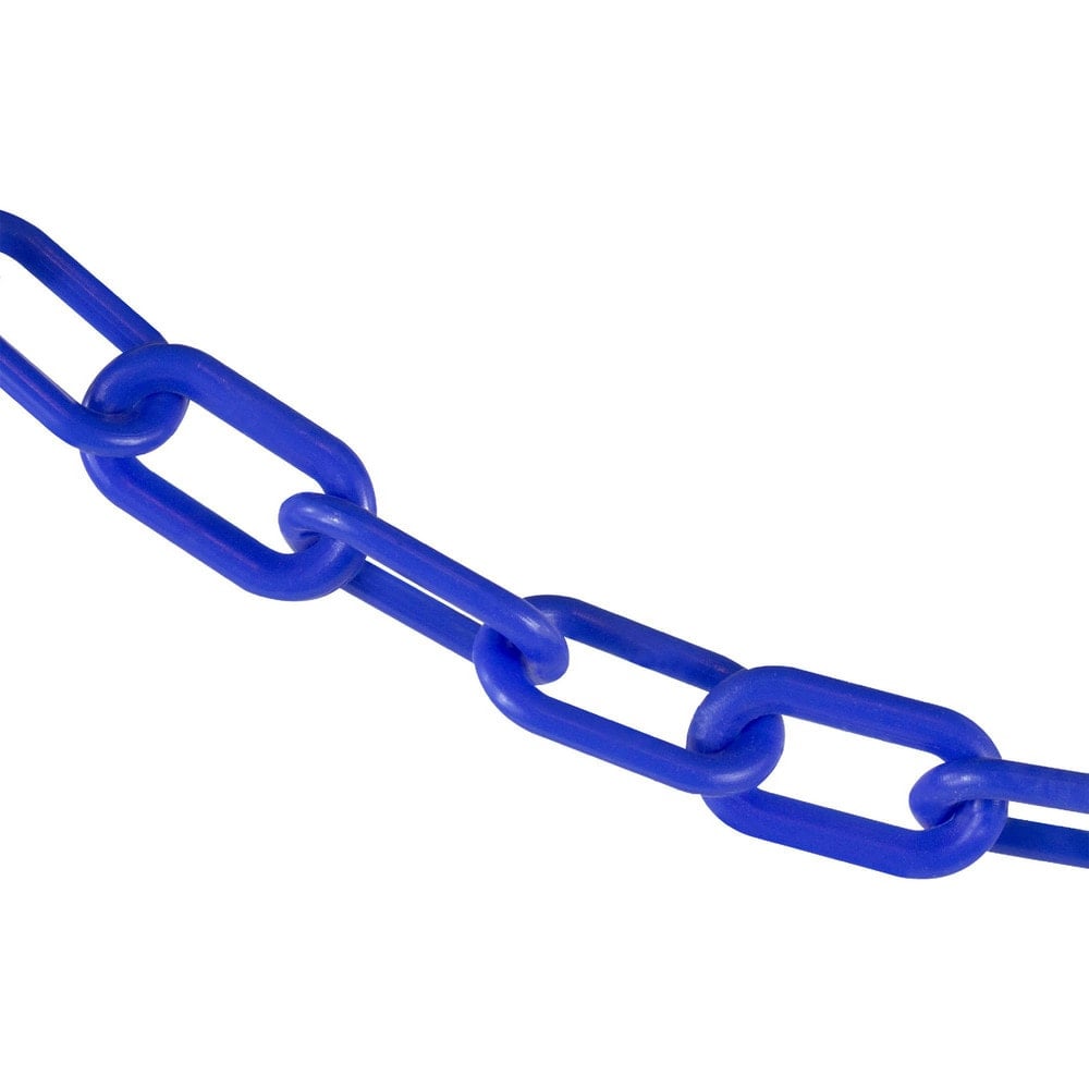 Barrier Rope & Chain, Type: Barrier Chain , Snap End Material: None , Hook Fitting Material: None , Color: Blue , Link Type: Straight Link  MPN:50006-10