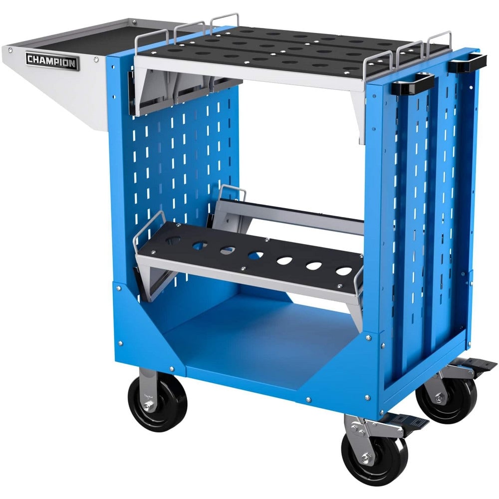 CNC Storage Carts, Style: Capto , Taper Size: Capto C5 , Tool Type: CAPTO , Caster Type: Swivel, Fixed , Color: Bright Blue  MPN:NCTCC5-BB