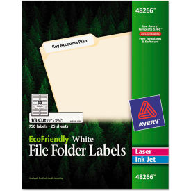 Avery® EcoFriendly Labels 2/3 x 3-7/16 White 750/Pack 48266