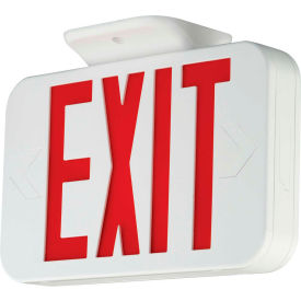 Hubbell CERRC LED Exit Sign Red w/ Battery Remote Capacity- Can run 4-single or 2-dual heads CERRC