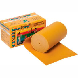 CanDo® Low Powder Exercise Band Gold 6 Yard Roll 1 Roll/Box 10-5217