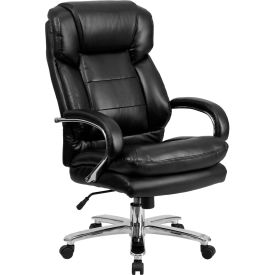 Flash Furniture 24 Hour Big and Tall Leather Executive Chair - Black - Hercules Series 2078-LEA-GGGO-