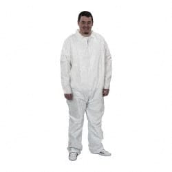 25 Qty 1 Pack Size XL Film Laminate Chemical Resistant Coveralls MPN:KM-CVL-KG-XL