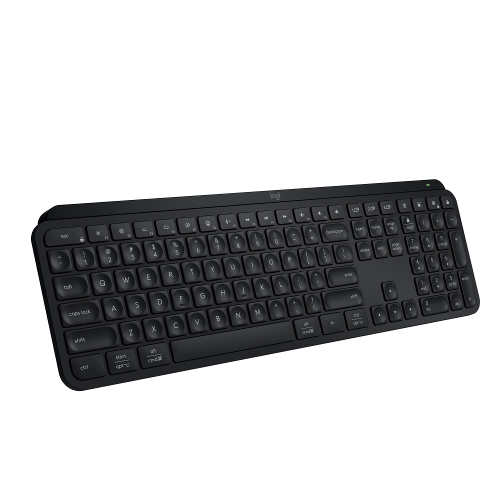 Logitech MX Keys S Wireless Keyboard, Full Size, Black, 920-011406 MPN:920-011406