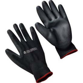 GoVets™ Flat Polyurethane Coated Gloves Black/Black Small 1 Pair - Pkg Qty 12 350S708