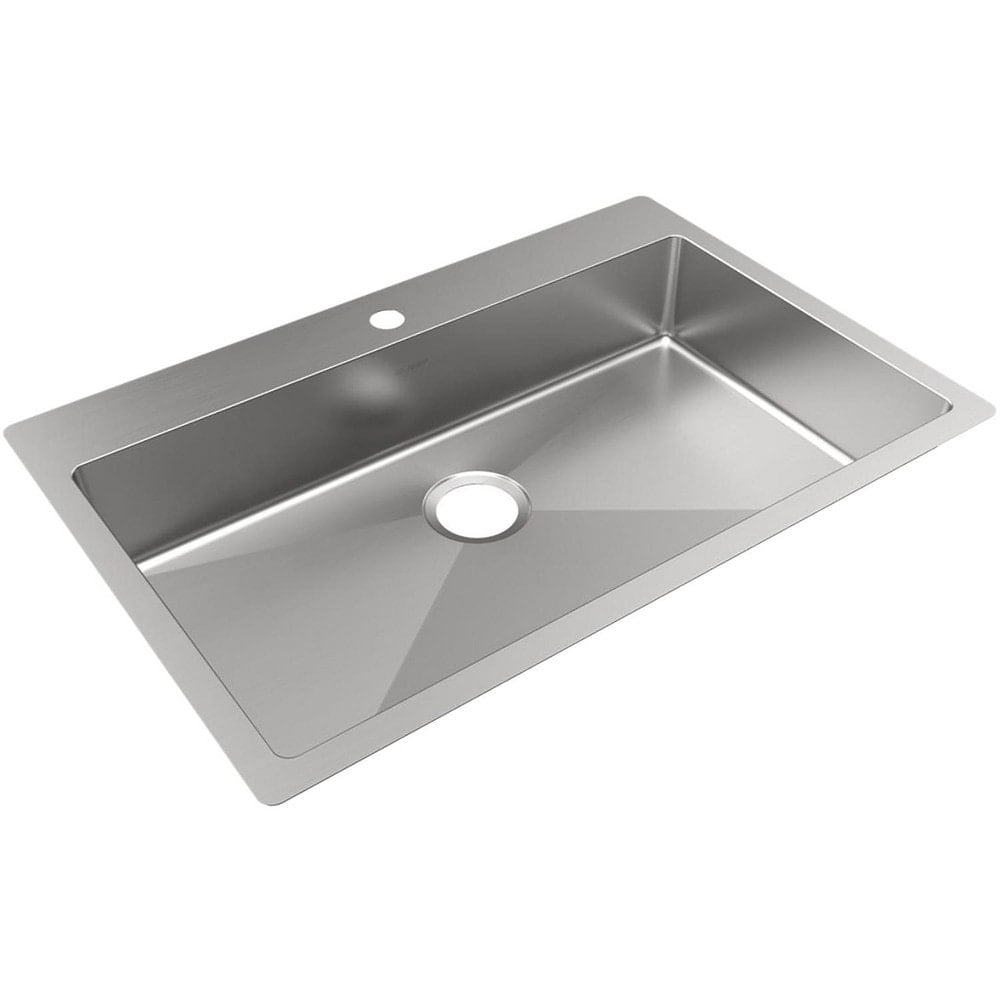 Sinks, Type: Dropin, Undermount , Mounting Location: Countertop , Number Of Bowls: 1 , Material: Stainless Steel , Faucet Included: No  MPN:ECTSRSAD3322601