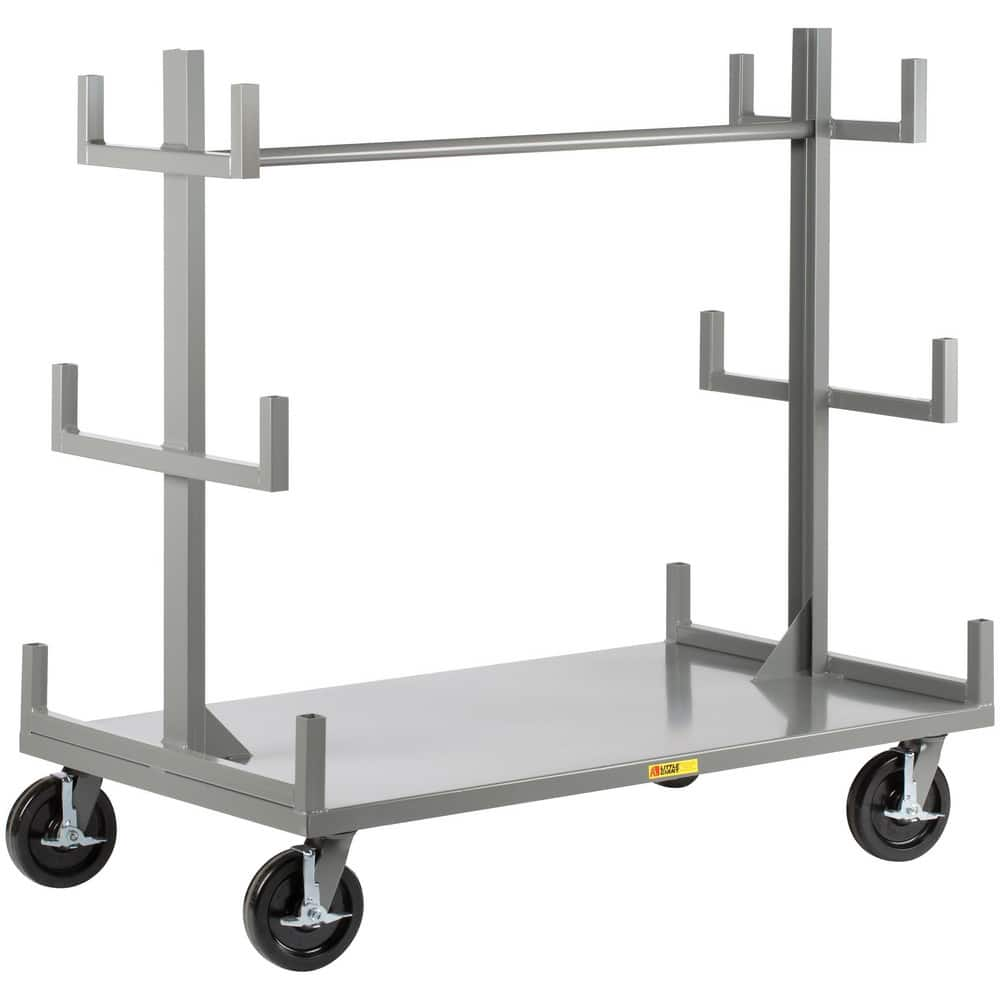 Bar, Panel & Platform Trucks, Truck Type: Bar Rack Truck , Load Capacity: 5000 Lb , Platform Profile: Flushed , Platform Style: Solid , Height (Inch): 59  MPN:BRT-3048-8PHBK