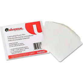 Universal Clear Laminating Pouches 5 mil 2 1/8 x 3 3/8 Business Card Style 25/Pack UNV84650***