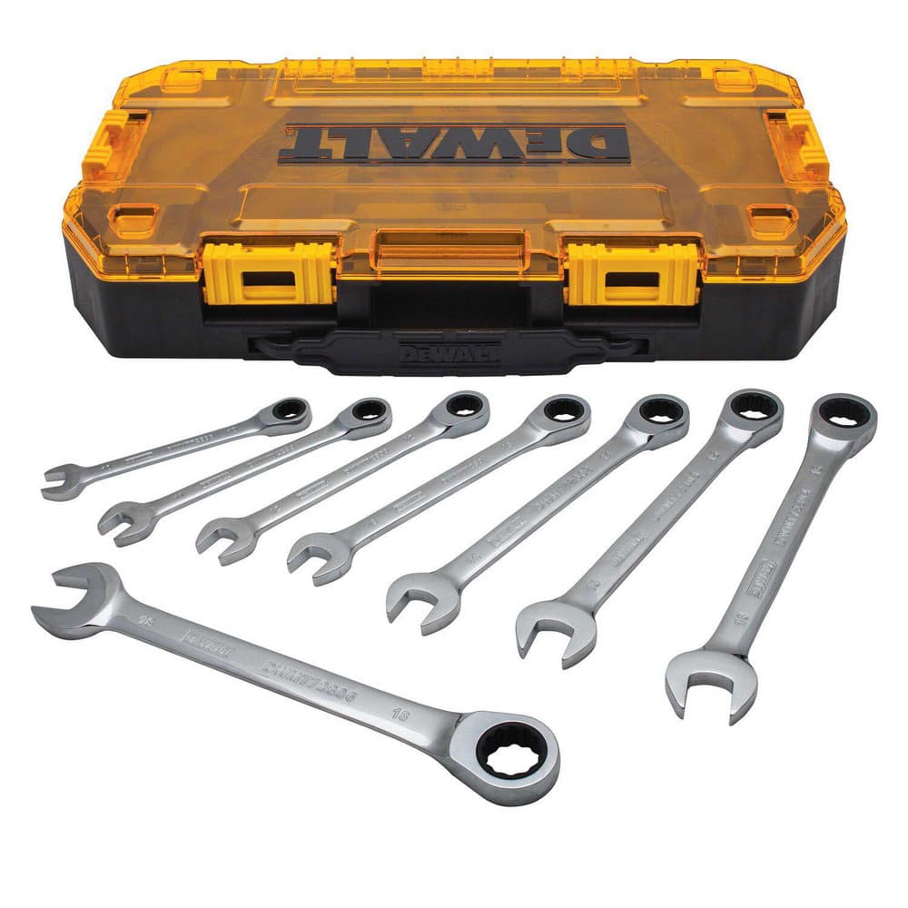 Wrench Sets, System Of Measurement: Metric , Container Type: Box , Material: Steel , Finish Coating: Polished Chrome , Non-sparking: No  MPN:DWMT74734