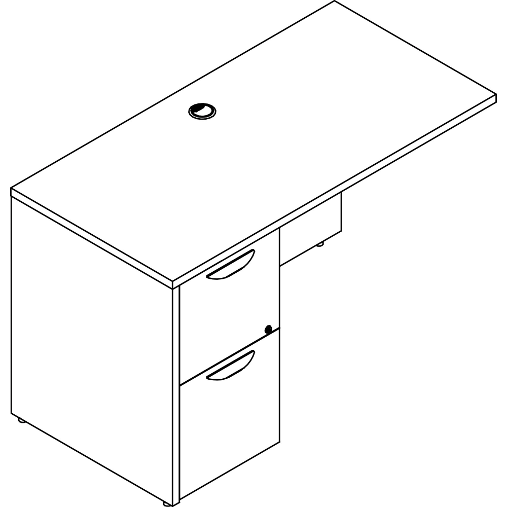 Lorell Prominence 2.0 Elm 48inW Left Desk Return, Gray MPN:PR2448LGE