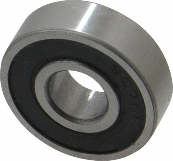 Deep Groove Ball Bearing: 19 mm OD, Double Seal MPN:607 2RS PRX