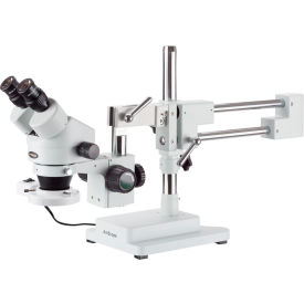 AmScope SM-4BZ-FRL 3.5X-90X Binocular Stereo Boom Microscope with Fluorescent Ring Light SM-4BZ-FRL