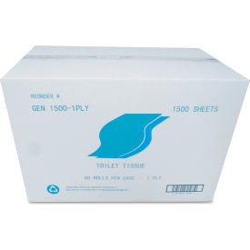 Small Roll Bath Tissue Septic Safe 1-Ply White 1500 Sheets/Roll 60 Rolls/Case GEN15001PLY