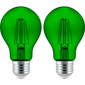 Sunlite® LED A19 Colored Filament Light Bulb E26 Base 4.5W 130 Lumens Green Pack of 2 81083-SU