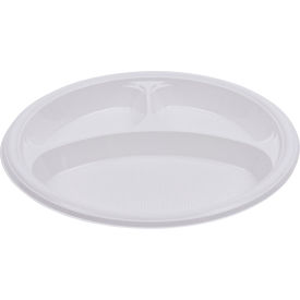 Boardwalk® Hi-Impact Plastic Dinnerware Plate 3-Compartment 10