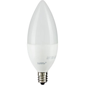 Sunlite® LED B11 Bulb Frosted Torpedo Tip 120V 4.5W Candelabra Screw Base 5000K Daylight 80781-SU