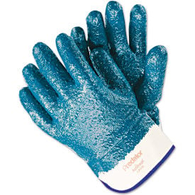 MCR Safety Predator Premium Nitrile-Coated Gloves Blue/White Large 12 Pairs 127-9761R