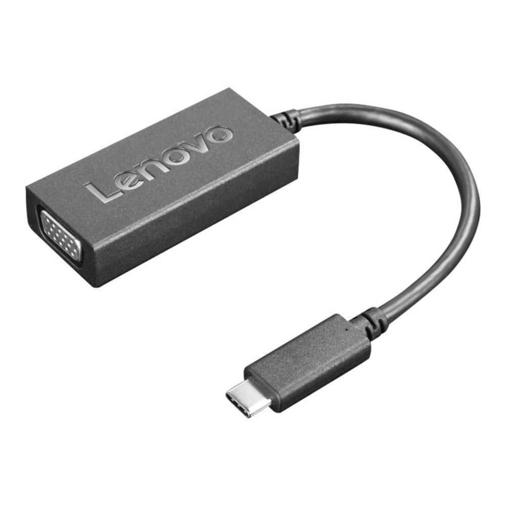 Lenovo - USB / VGA adapter - 24 pin USB-C (M) to HD-15 (VGA) (F) - 1920 x 1200 (WUXGA) support - CRU (Min Order Qty 2) MPN:4X90M42956