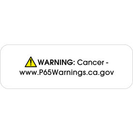 Tape Logic® Prop 65 Labels ''Warning Cancer''1-1/2