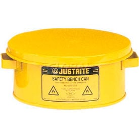 Justrite Bench Can 1-Gallon w/ Basket Yellow 10380 10380