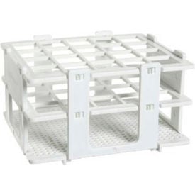 Bel-Art No-Wire™ Test Tube Half Rack 187480020 For 16-20mm Tubes 20 Places White 1/PK 18748-0020