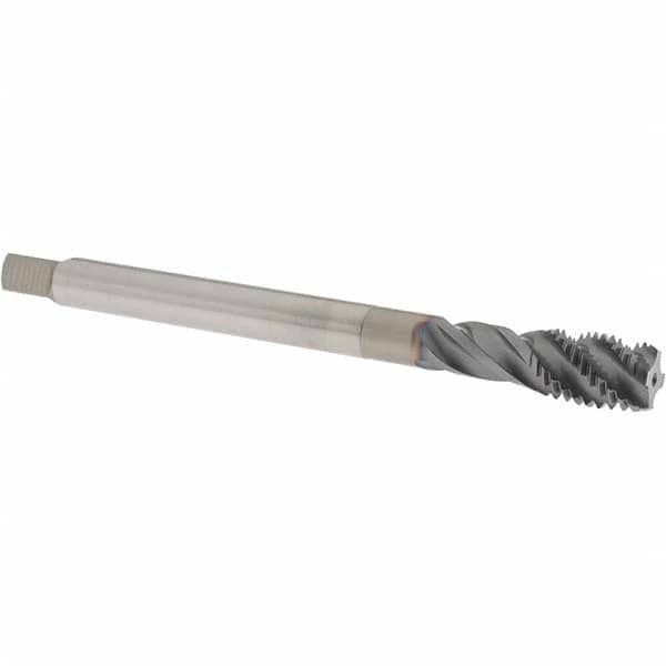 Spiral Flute Tap: 3/4-10 UNC, 4 Flutes, Semi-Bottoming, 2B Class of Fit, Powdered Metal, TICN Coated MPN:1652504508