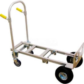 Wesco® Spartan Jr. Aluminum 2-in-1 Hand Truck 220145 No-Flat Wheels 220145