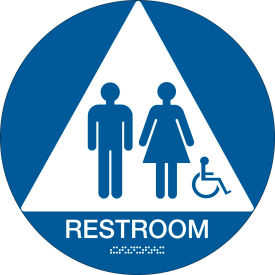 Brady® Architectural Sign Restroom ADA Symbol & Braille 12