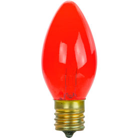 Sunlite® Incandescent Bulb with E17 Intermediate Base 7W 120V Transparent Red Pack of 25 01311-SU