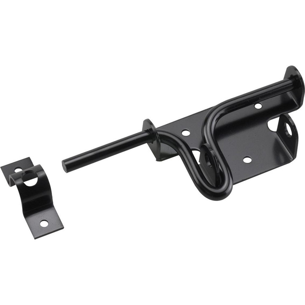 Gate Latches, Mount Type: Screw , Finish/Coating: Black , Overall Length: 2.24 , Projection: 0.94in , Bolt Length: 6.690  MPN:303FBV