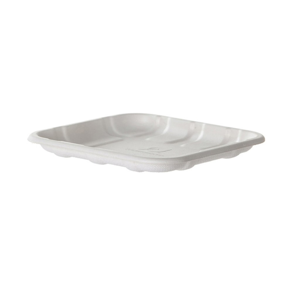 Eco-Products Vanguard Meat And Produce Trays, 9/16inH x 5-9/16inW x 5-9/16inD, White, Pack Of 600 Trays MPN:EP-MP1SNFA