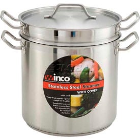 Winco SSDB-20 Double Boiler W/ Cover SSDB-20