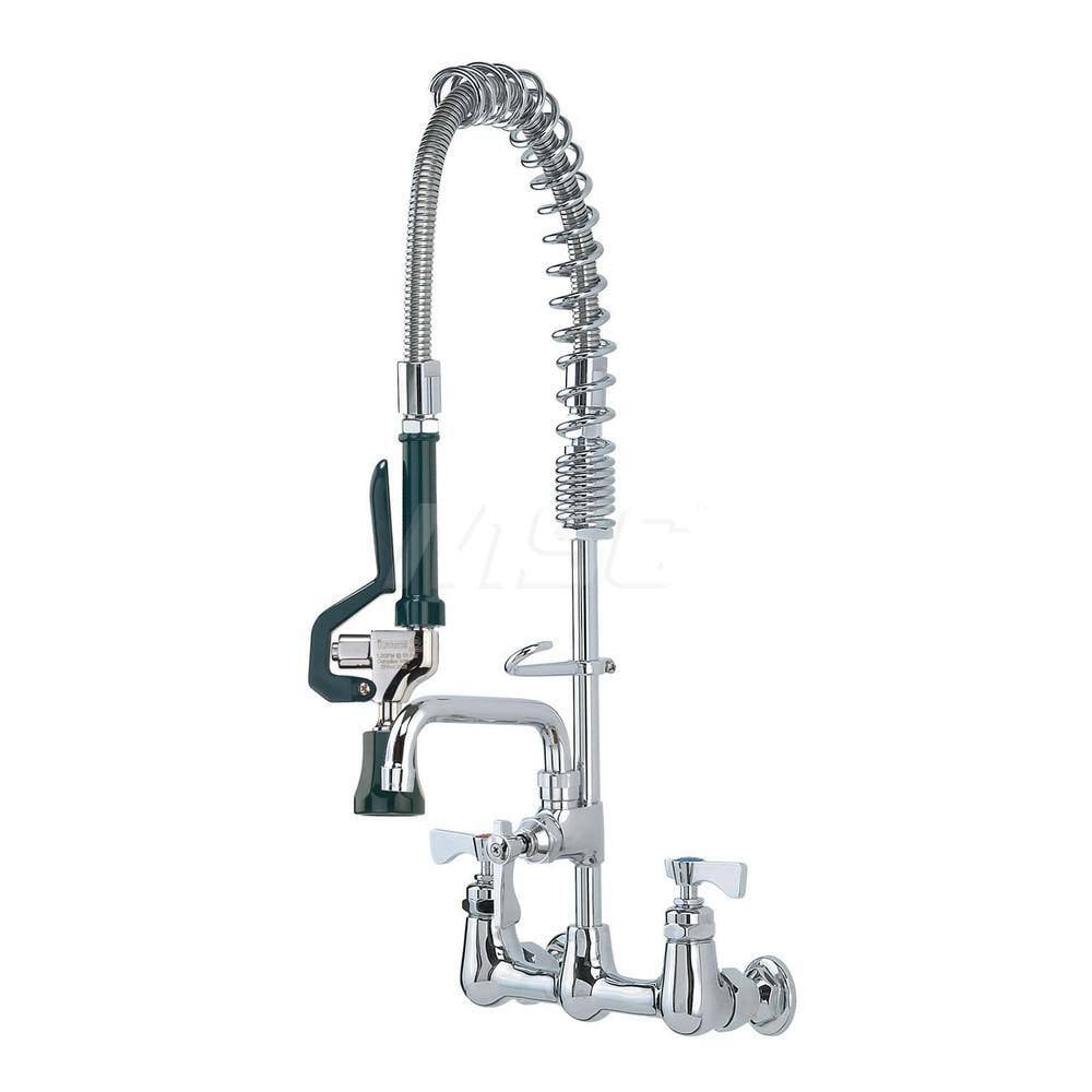 Kitchen & Bar Faucets, Type: Wall Mount Pre-Rinse , Style: Pre-Rinse , Mount: Wall , Design: Wall Mount , Handle Type: Lever  MPN:18-706L