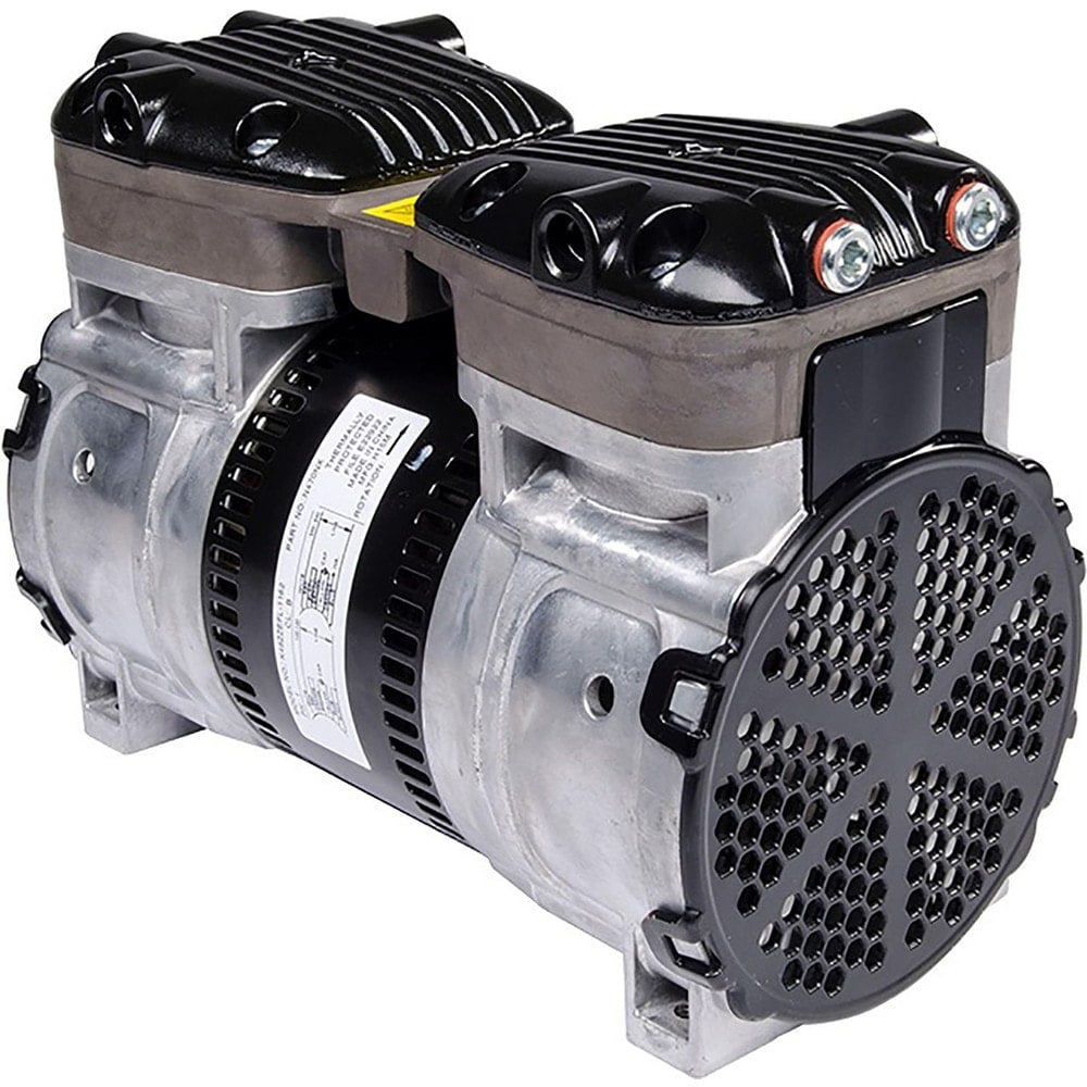 Piston-Type Vacuum Pumps, Compressor Type: Compressor/Vacuum Pump , Horsepower: 1/2 , Cubic Feet Per Minute: 2.6 , Vacuum Pressure: 26 , Voltage: 100/120V AC MPN:87R555-V101-N47