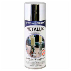 Premium Dcor Decorative Metallic Spray 12 oz. Aerosol Can Silver Metallic - 793304 793304