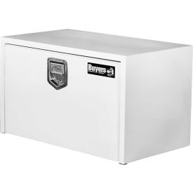 Buyers Steel Underbody Truck Box w/ Stainless Steel Rotary Paddle - White 18x18x30 - 1702203 1702203