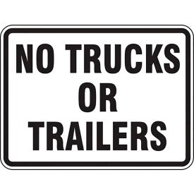 AccuformNMC™ No Trucks Or Trailers Traffic Sign EGP Refl. Aluminum 18