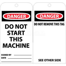 NMC RPT7 Tags Danger Do Not Start This Machine 6