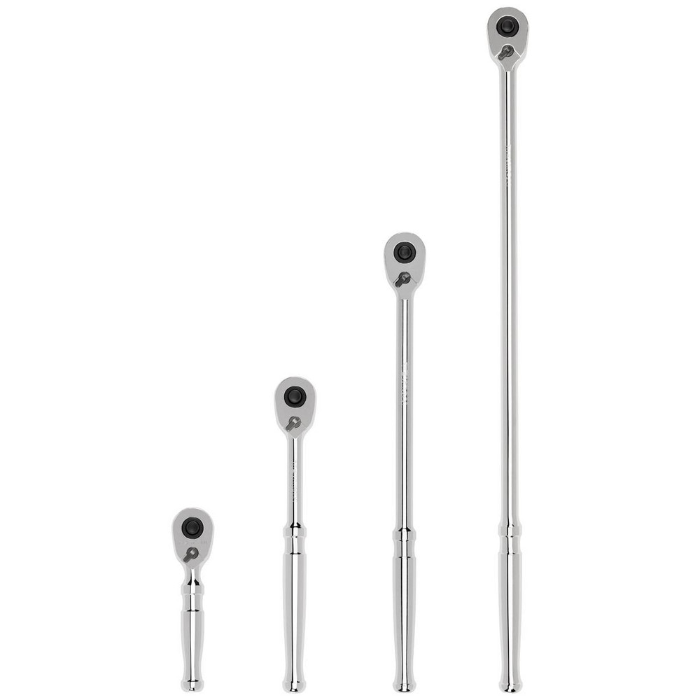 Ratchet Sets, Drive Size: 3/8 in , Overall Length (Inch): 4-1/2, 8, 12, 18 , Head Shape: Pear , Head Style: Fixed, Reversible , Head Features: Compact  MPN:SRH91106