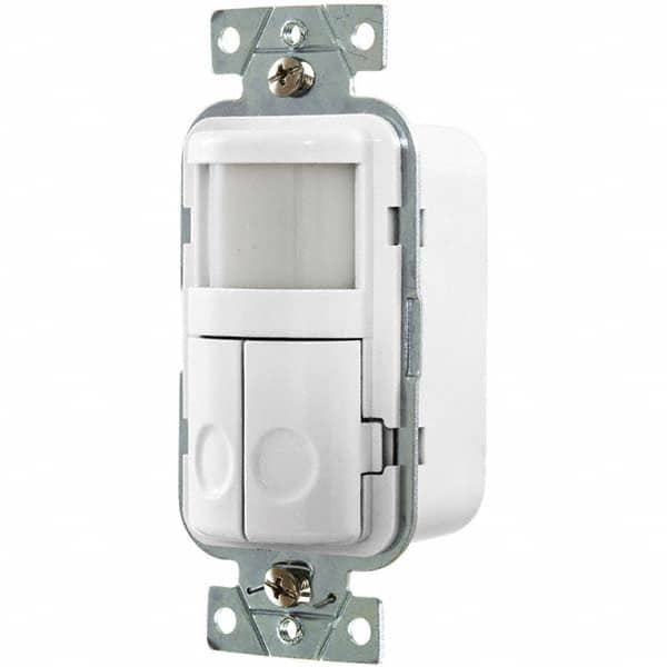 Motion Sensing Wall Switches, Switch Type: Vacancy Sensor , Sensor Type: Infrared , Coverage (Sq. Ft.): 1200 , Adjustment Type: Manual Delay , Color: White  MPN:WS1021NW