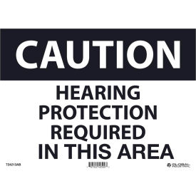 GoVets™ Caution Hearing Protection Required In This Area 10x14 Aluminum 213AB724