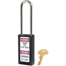 Master Lock® Thermoplastic Zenex™ 411KALTBLK Safety Padlock 1-1/2