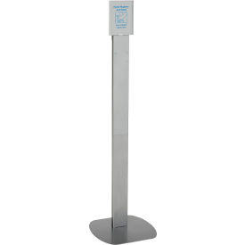 GoVets™ No Touch Floor Stand for  Hand Soap/Sanitizer Dispensers - Silver 925640