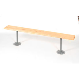 GoVets™ Locker Room Bench Hardwood With Steel Tube Pedestal Legs 72 x 9-1/2 x 17 670183