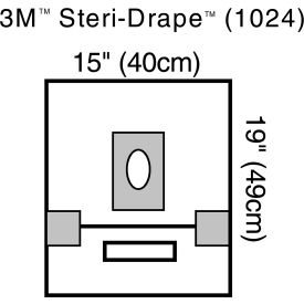 3M™ Steri-Drape Small Drape w/Adhesive Aperture and Pouch 1024 19