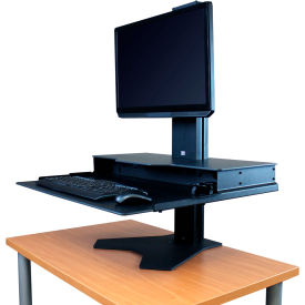 RightAngle™ Hover Helium Single Monitor Sit-Stand Workstation HHBS2428BB_HHMSB