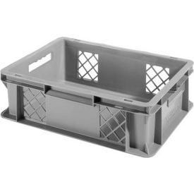 SSI Schaefer Euro-Fix Solid Base/Mesh Sides Container 15-3/4