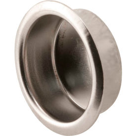 Prime-Line N 7308 Solid Brass Closet Door Finger Pull 3/4-Inch Satin Nickel(Pack of 4) N 7308