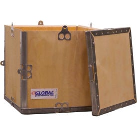 GoVets™ 4 Panel Hinged Shipping Crate w/ Lid 11-1/4